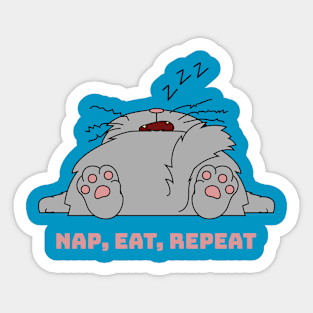 Nap, Eat, Repeat Sticker